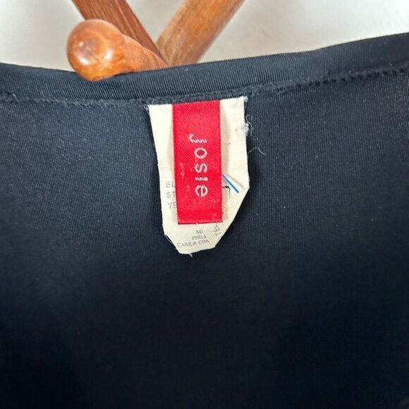 VINTAGE Embroidered Nightie Black Red Size Small EUC O476 - Picture 3 of 6